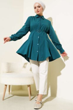 Alternative view of Shirt with Heart Buckle Belt Petrol