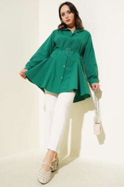 Alternative view of Shirt with Heart Buckle Belt Emerald