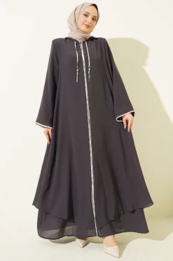 Hooded Zip-Up Abaya
