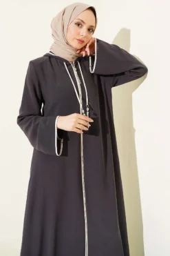 Alternative view of Hooded Zip-Up Abaya