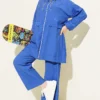 Hooded Mini Stone-Embellished Two-Piece Set