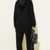 Hooded Low Shoulder Lounge Set Black – Bild 3