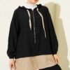 Hooded Detailed Two-Piece Set Black - Afbeelding 2