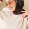 Mixed Pattern Bamboo Crepe Scarf Brown - immagine 6