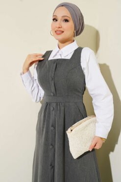 Vista alternativa di Square Neck Pocket Dress
