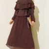 Belted Layered Pants Set Brown – Image 5