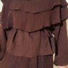 Layered Blouse and Skirt Set Brown - Imagen 4
