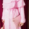 Layered Blouse and Skirt Set Pink - Image 4