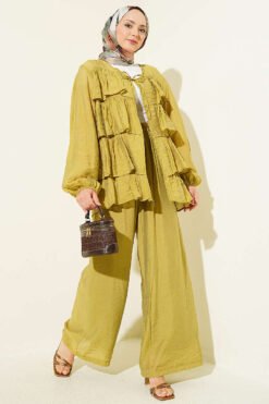 Layered Ruffled Tie Strap Two-Piece Set