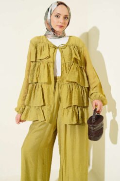 Alternative Ansicht von Layered Ruffled Tie Strap Two-Piece Set