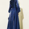 Layered Corset-Look Dress Navy Blue - immagine 3