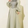 Layered Corset-Look Dress Mint