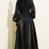 Layered Corset-Look Dress Black - immagine 3