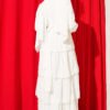 Layered Belted Chiffon Dress Ecru - immagine 3