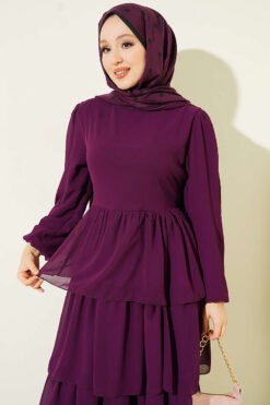 Alternative Ansicht von Layered Belted Chiffon Dress