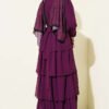 Layered Belted Chiffon Dress - Imagen 3
