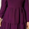 Layered Belted Chiffon Dress - Imagen 4