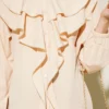 Ruffled Tiered Collar Shirt Beige - Afbeelding 4