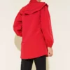 Ruffled Tiered Collar Shirt Red - Afbeelding 3