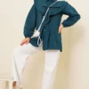 Ruffled Tiered Collar Shirt Emerald – Bild 2