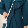 Ruffled Tiered Collar Shirt Emerald – Bild 4