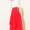 Layered Ruffled Skirt Red - Image 3