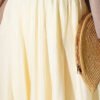 ⁦Belted Flared Skirt Yellow⁩ - الصورة ⁦4⁩