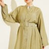 Belted Buttoned Ruffled Dress - Afbeelding 2