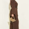 Belted Layered Pants Set Brown – Image 3