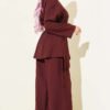 Belted Layered Pants Set Plum – Image 3