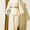 Belted Layered Pants Set Yellow