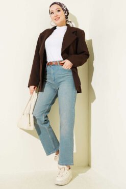 Vista alternativa di Belted Mom Jeans Pants