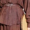 Belted Paisley Pattern Skirt Set Brown - immagine 4