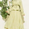 Self-Patterned Waist Tunic Skirt Set
