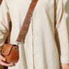 Self-Striped Shirt Beige wholesale shirt view 4 - Hicabistan Turkey factory