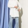 Self-Striped Shirt White wholesale shirt view 2 - Hicabistan Turkey factory