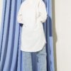 Self-Striped Shirt White wholesale shirt view 3 - Hicabistan Turkey factory