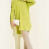 Self-Striped Shirt Green wholesale shirt view 2 - Hicabistan Turkey factory