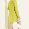 Self-Striped Shirt Green wholesale shirt view 3 - Hicabistan Turkey factory