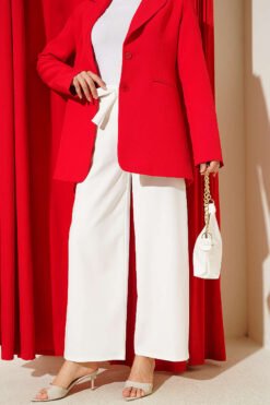 Self-Belted Dabble Pants White