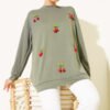 Cherry Bunch Detailed Tunic Khaki