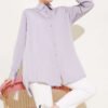 Wrinkled Striped Shirt Stone