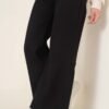 Short Fringed Denim Pants Black