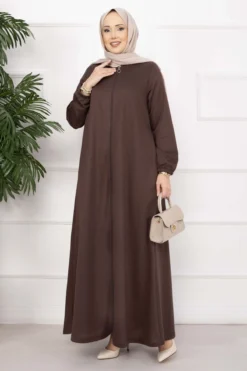 Classic Zippered Ferace Brown