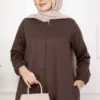 ⁦Classic Zippered Ferace Brown⁩ - الصورة ⁦2⁩