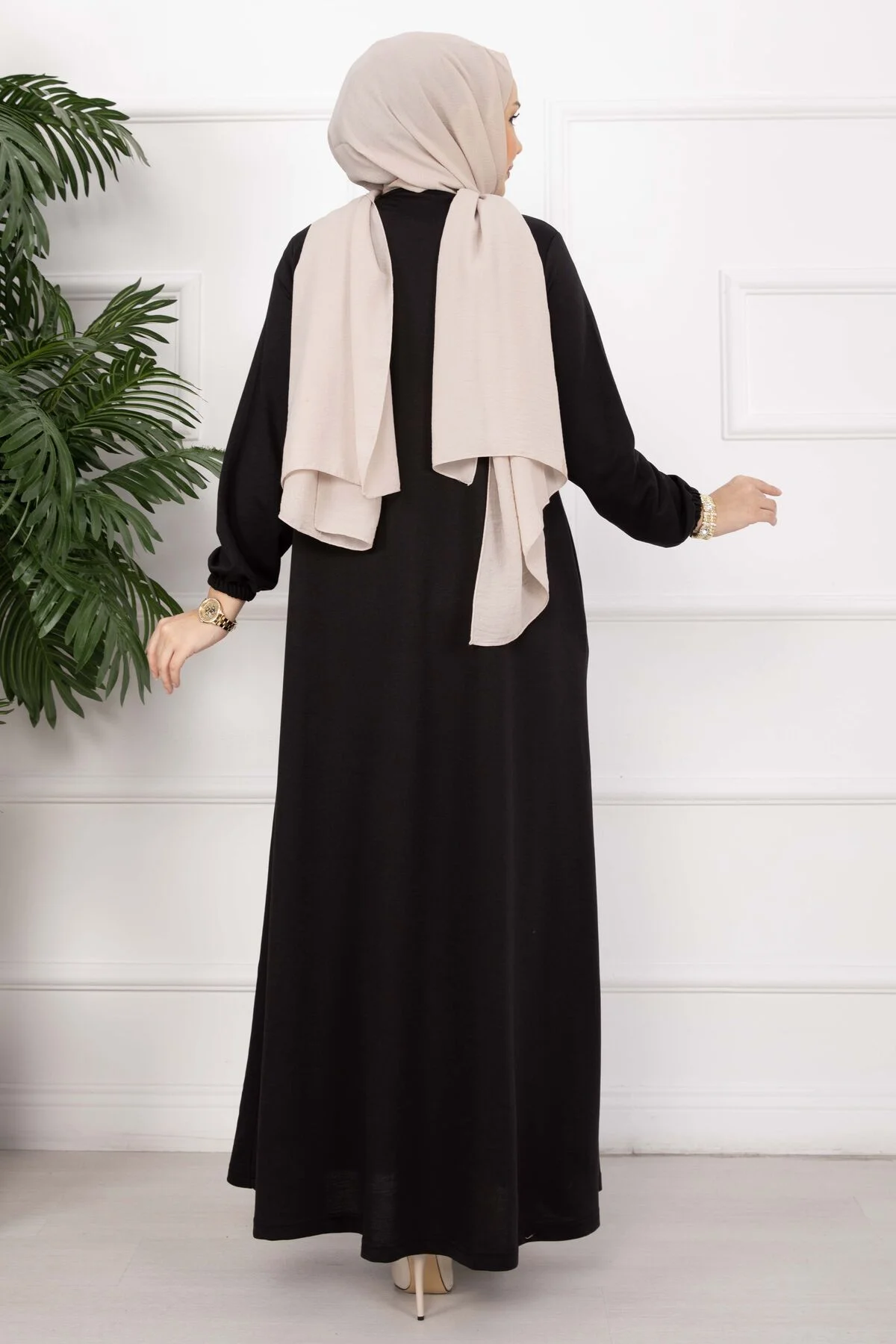 Classic Zippered Ferace Black – Image 5
