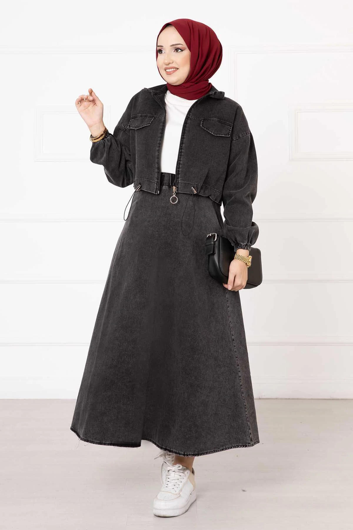 Classic Zippered Ferace Black – Image 6