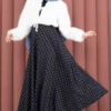 Classic Checkered Skirt Indigo