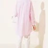 ⁦Classic Collar Oval Cut Shirt Pink⁩ - الصورة ⁦3⁩