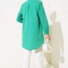 Classic Collar Oval Cut Shirt Green – Bild 3